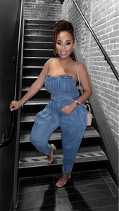 Denim Dusk Jumpsuit (Dark Wash)