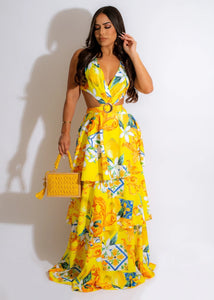 Khloé Yellow Maxi Dress